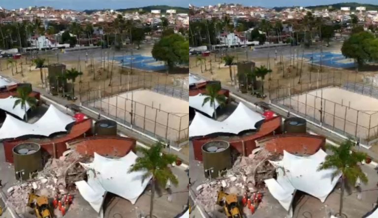 Explosão atinge complexo de barracas de praia em Madre de Deus e deixa rastro de destruição