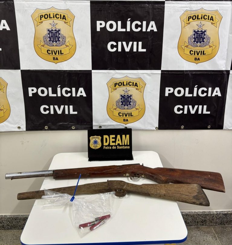 Homem é preso com armas e munições após cumprimento de mandado em Feira de Santana