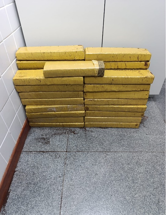 Polícia Militar apreende 37 tabletes de maconha em Feira de Santana
