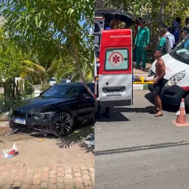 Trabalhadores são atropelados por adolescente em condomínio de luxo em Guarajuba