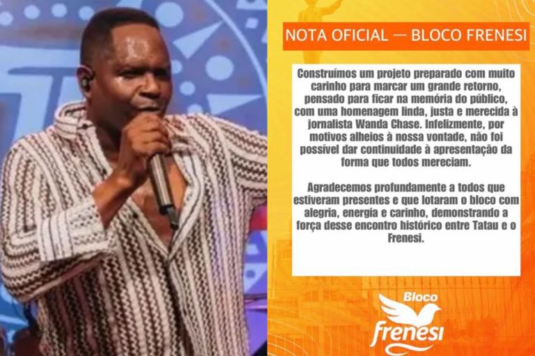 Bloco Frenesi anuncia ressarcimento após falha em trio e cancelamento de desfile