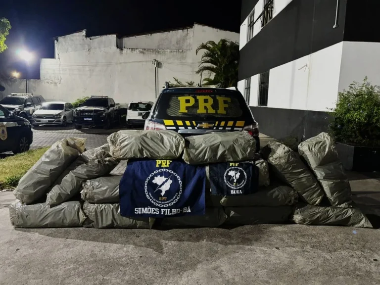 PRF apreende 96 kg de maconha em carro na BR-324, na Bahia